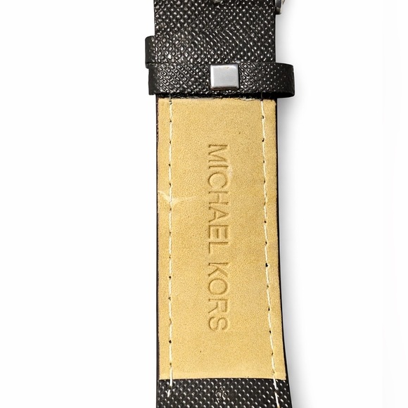 Michael Kors Crystal Logo Watch • MK Leather Strap • Needs Battery - Picture 7 of 8